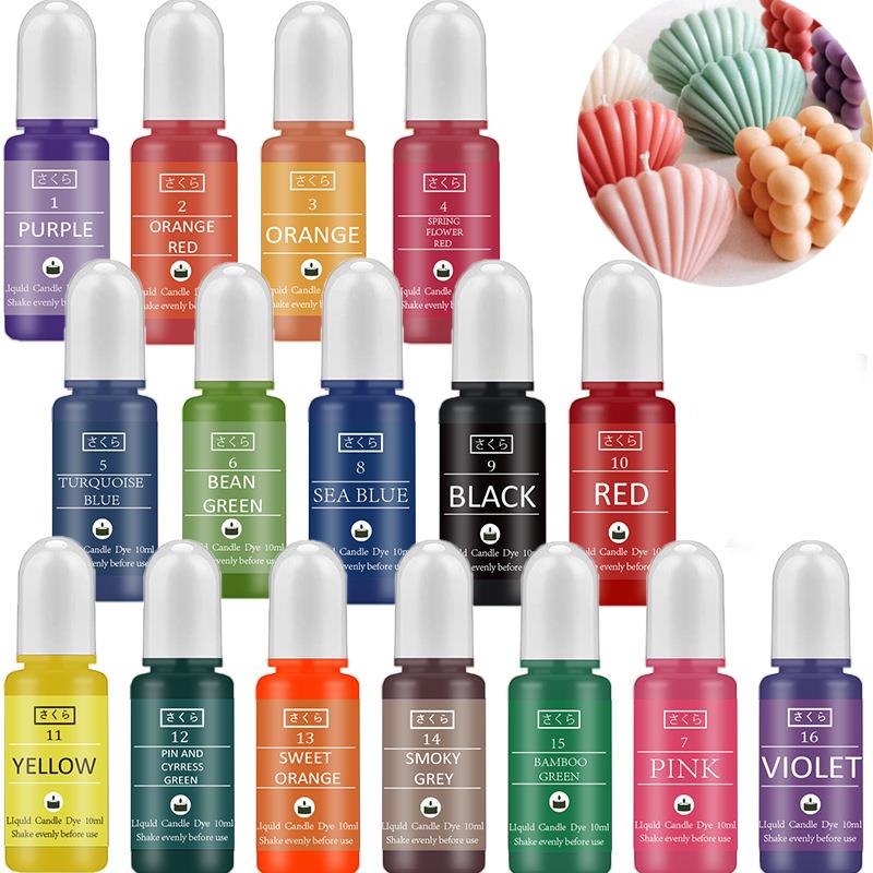 Candle Dye Chip - 10ml/garrafa vela cera pigmento corante não-tóxico