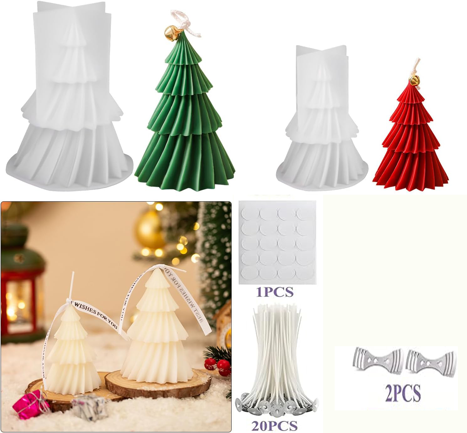 Candle Making Kit Xmas - Kit de Molde de Silicone para