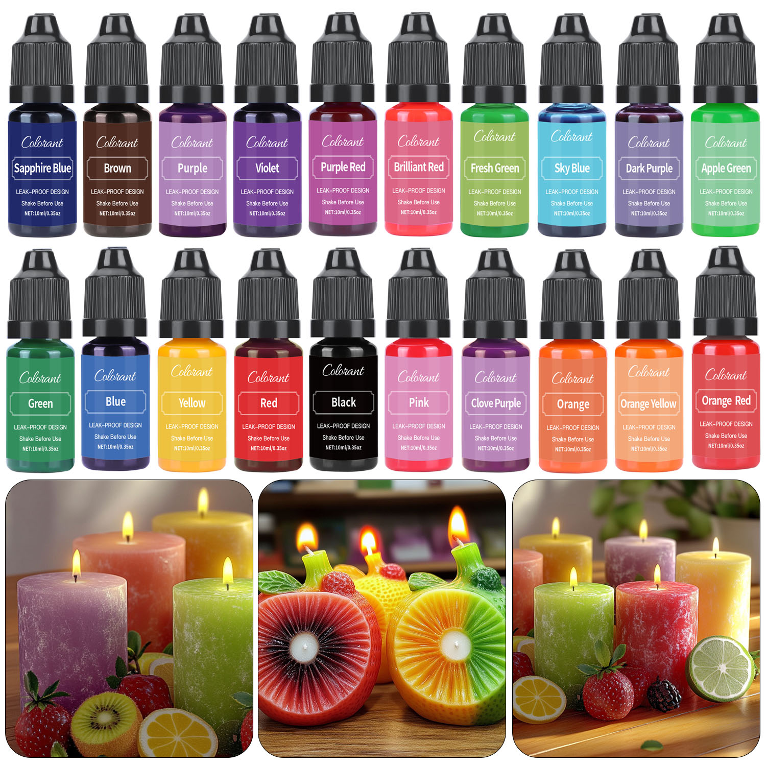 Candle Dye Chip - Tintura líquida para velas, cera de