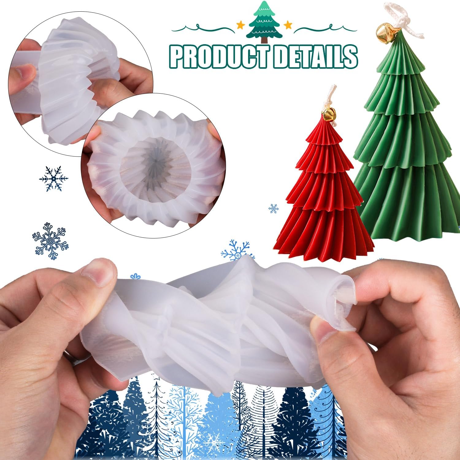 Kit de Molde de Silicone para  - Candle Making Kit Xmas avaliação e preço